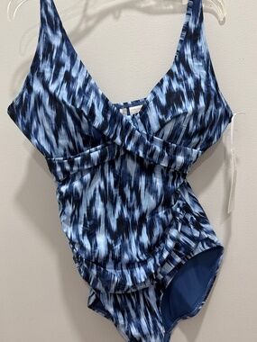 Blue Batik Anne Cole Swim Suit, Size 12, NWT